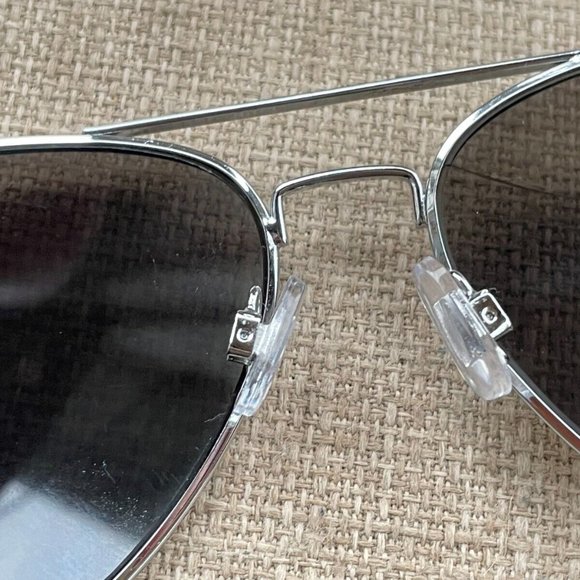 Fashion Sunglasses Silver Tone Frame Aviator Shape Unisex Eye Wear - Picture 7 of 12